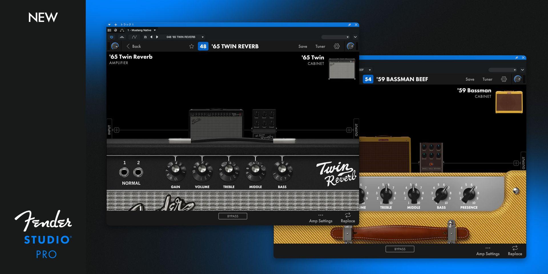 Fender Mustang Native Guitar & Fender Rumble Native Bassプラグイン